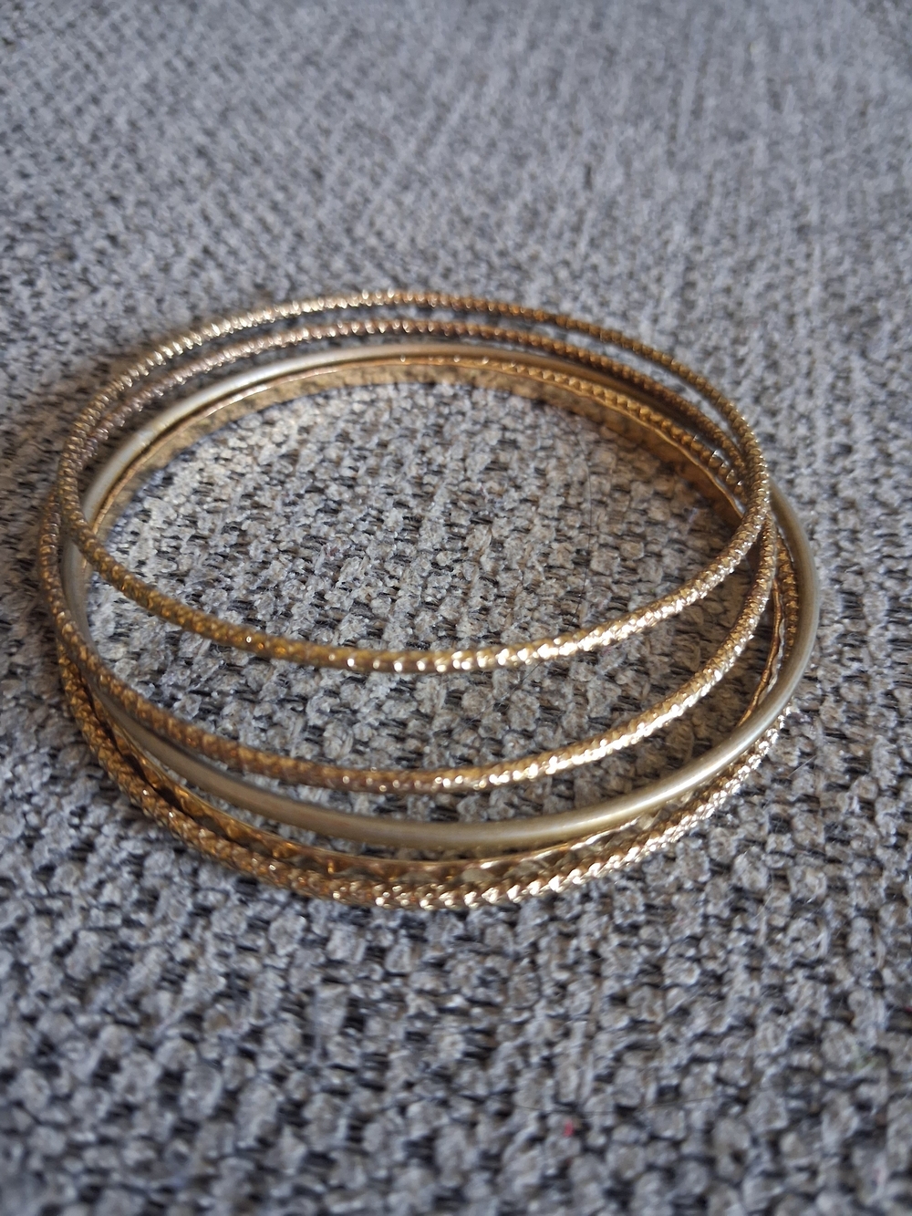 Gold-Tone Stackable Bangle Bracelet Set - Women Jewelry